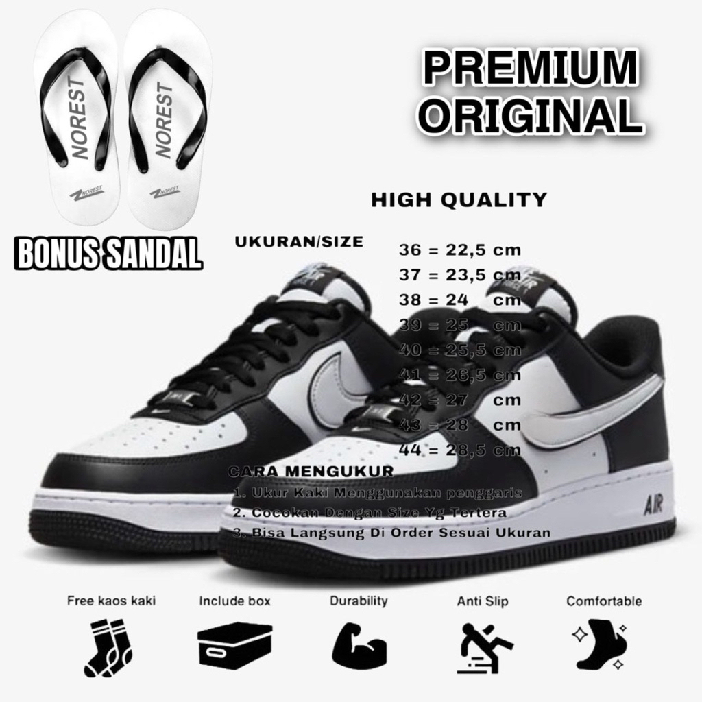 Jual Sepatu Sneakers Hitam putih Panda Original | Shopee Indonesia