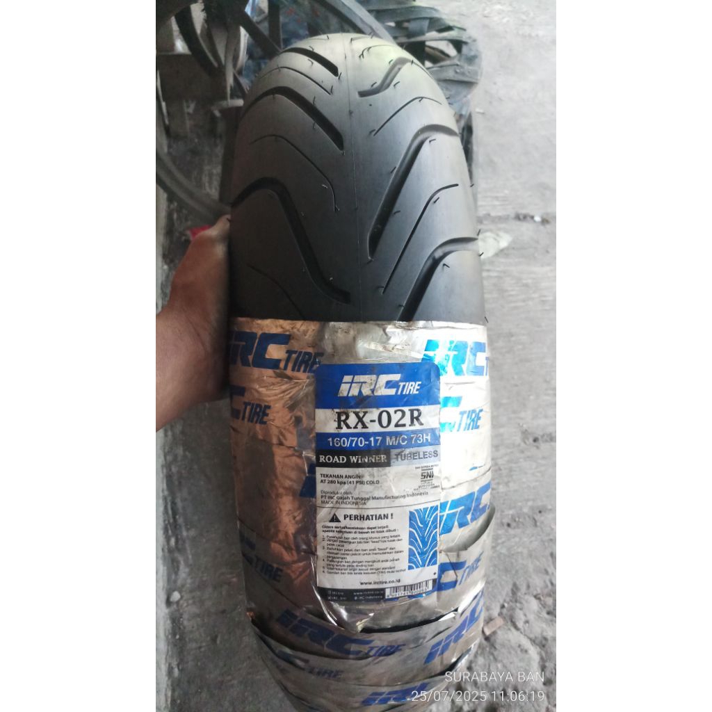 Jual IRC Road Winner RX02 160/70-17 TUBELESS | Shopee Indonesia