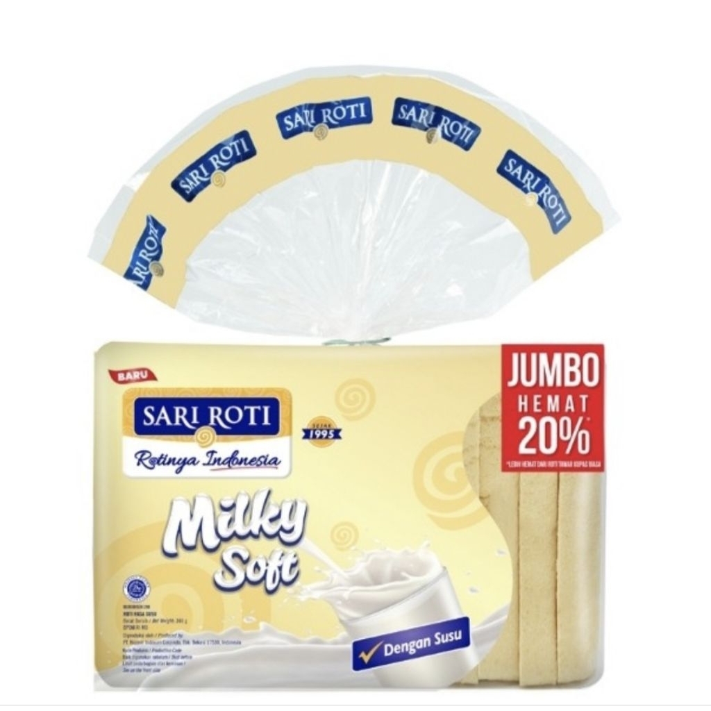 Jual Sari Roti Tawar Jumbo Milky Soft 540 gram / roti ta…