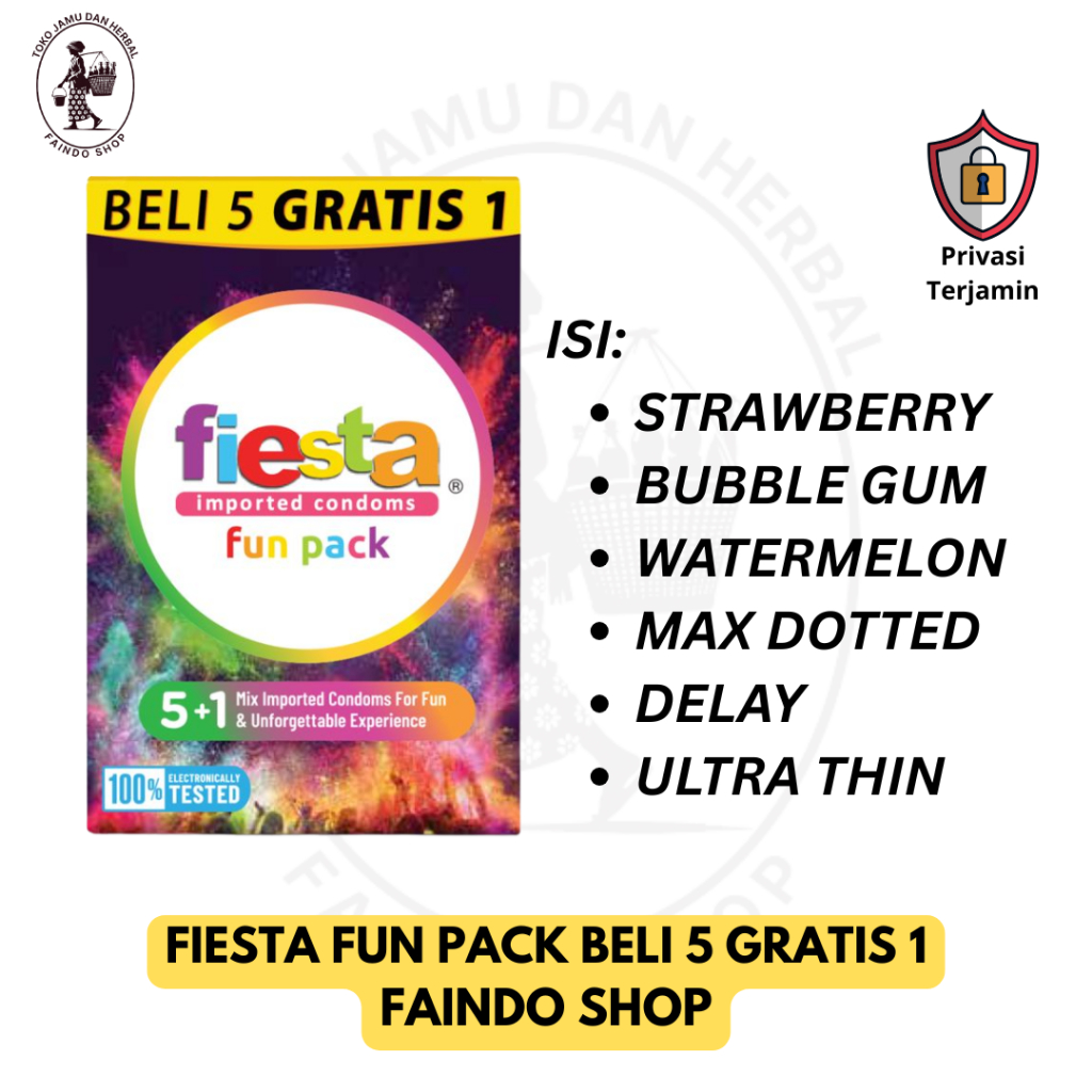 Jual Fiesta Fun Pack Beli 5 Gratis 1 Strawberry, Bubble Gum, Watermelon ...