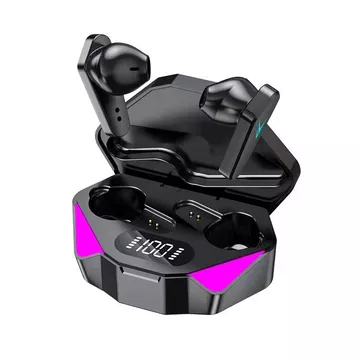 TWS G11 Earphone Bluetooth 5.0 Gaming LED Lamp Low Latency Headset Musik Bass Wireless Mic