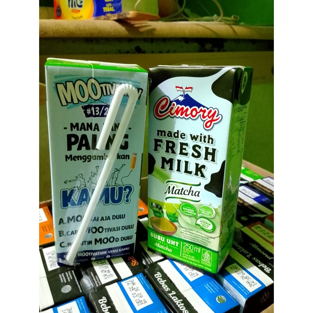 Jual SUSU UHT CIMORY 250ML RASA MATCHA | Shopee Indonesia