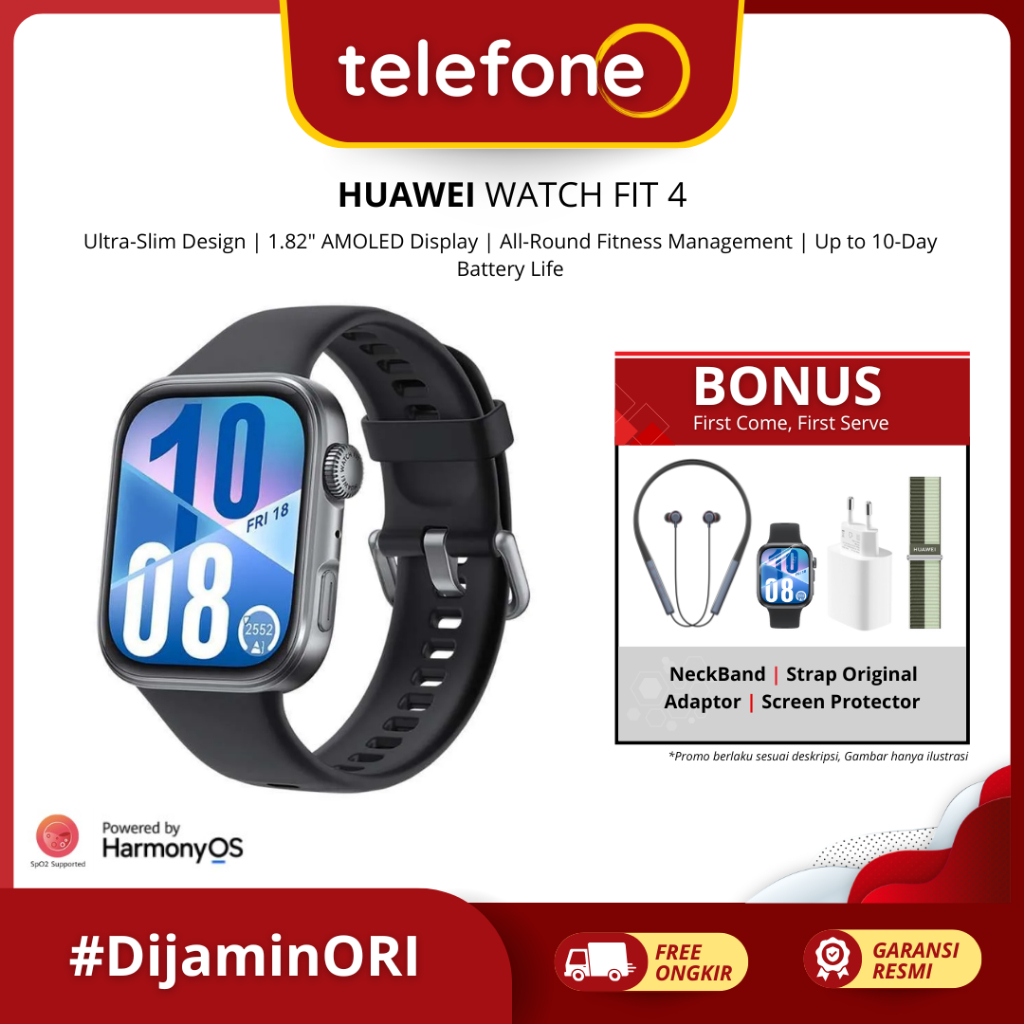 HUAWEI WATCH FIT Sports Tracking Stylish Design Health Management  GPS 10-Day Battery Life