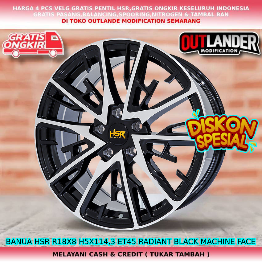 Jual velg racing hsr velg r18 untuk mobil Rush Innova Camry Alphard ...