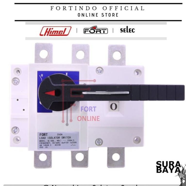 Jual LBS Load Isolator Switch 1250A 3Pole On Off Fort Panel FORT ...