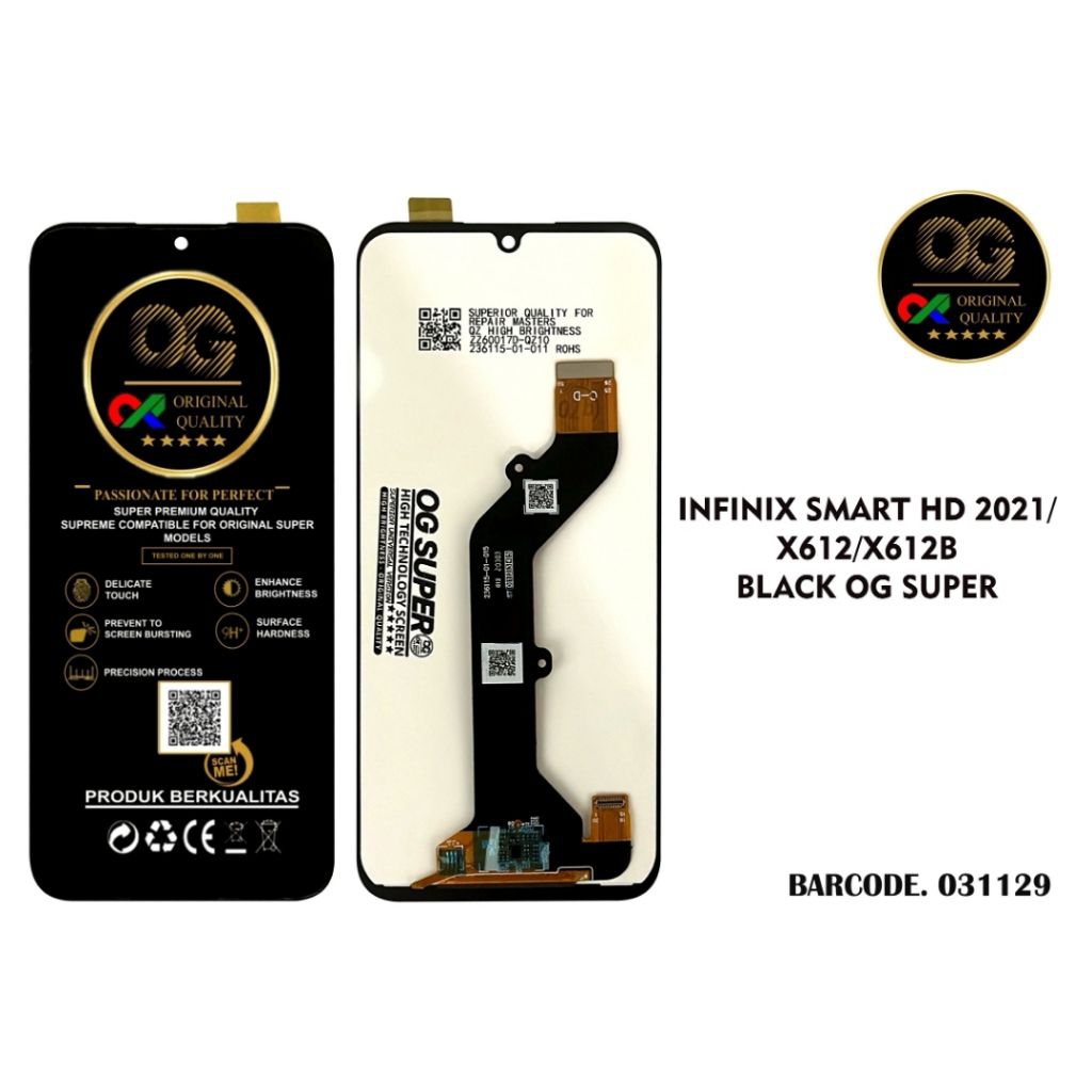 Jual LCD TOUCHSCREEN INFINIX SMART HD 2021 / X612 / X612B OG SUPER ...