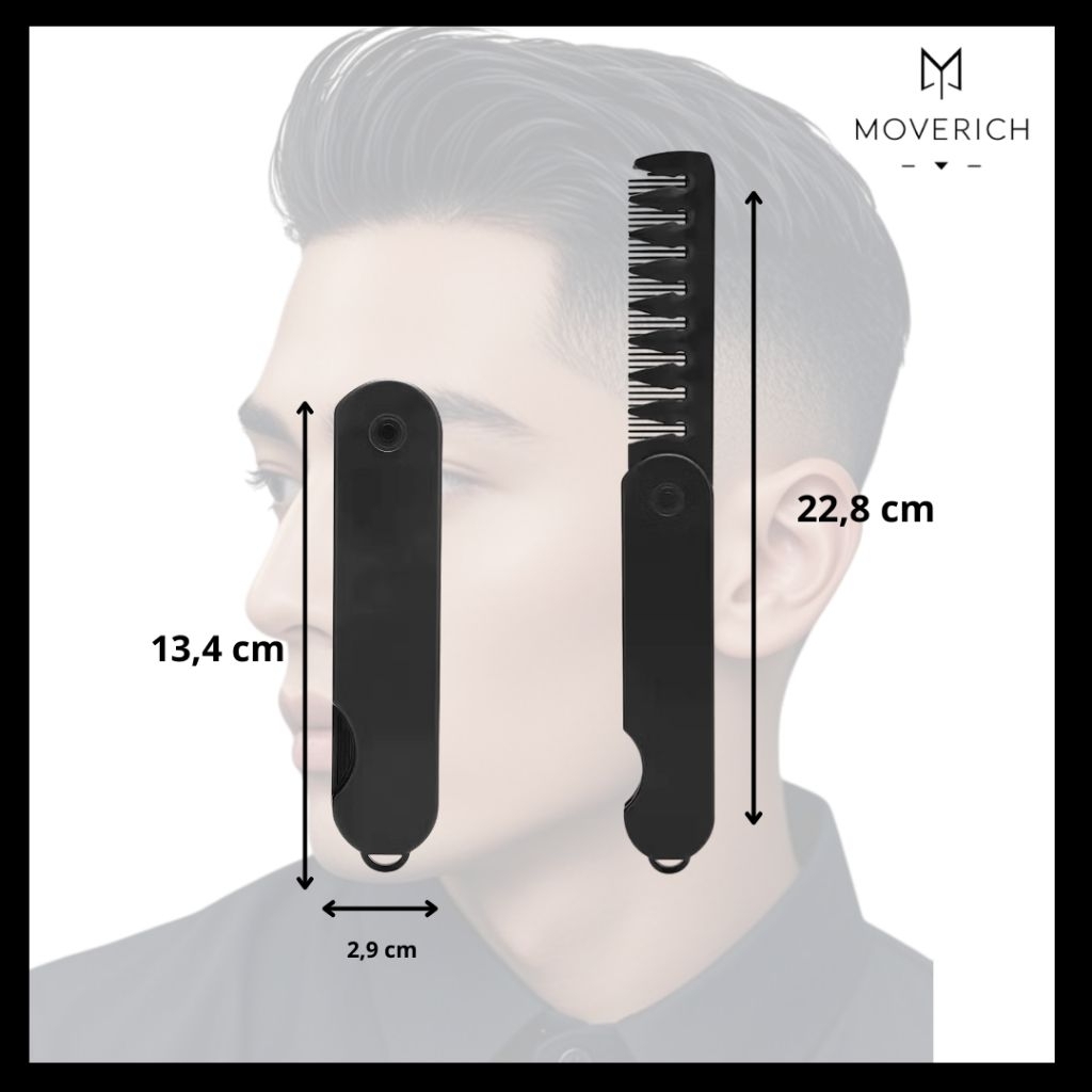Jual MOVERICH Sisir Rambut Lipat 2 in 1 Traveling Portable Anti Ribet ...