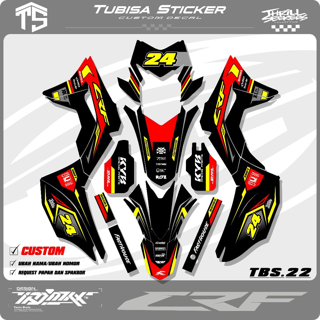 Jual Decal Crf 150 L Full Body / Decal Sticker Crf 150 L Full Body TBS ...