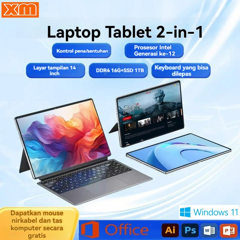Jual XM Laptop/Tablet 2-in-1 dengan layar sentuh, prosesor Intel ...