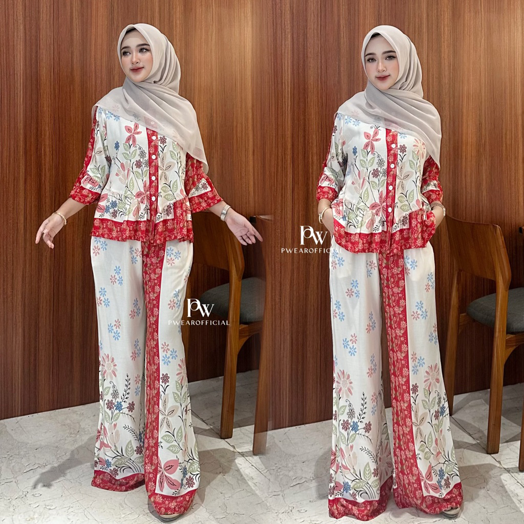 Jual Luna Set Bahan Katun Rayon Diamond Motif Viral Oneset Busui ...