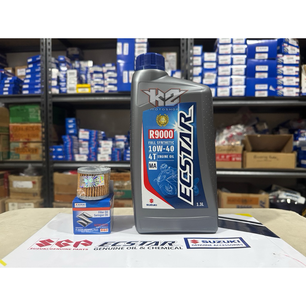 Genuine Suzuki Ecstar Engine Oil R9000 10W-40 Fully Synthetic MA2