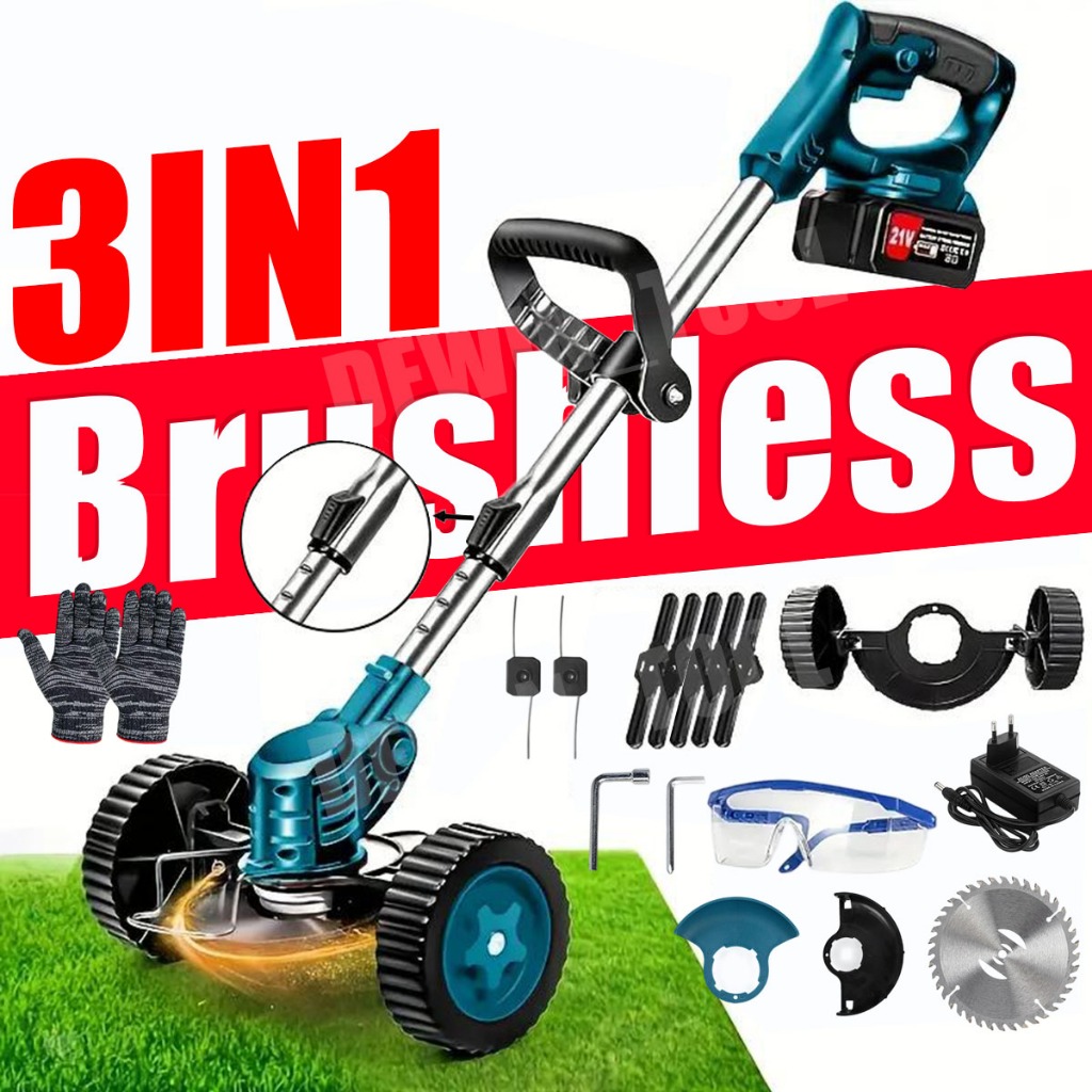 Jual DEWIN Mesin Potong Rumput Cordless 13600RPM Mesin Pemotong Rumput ...