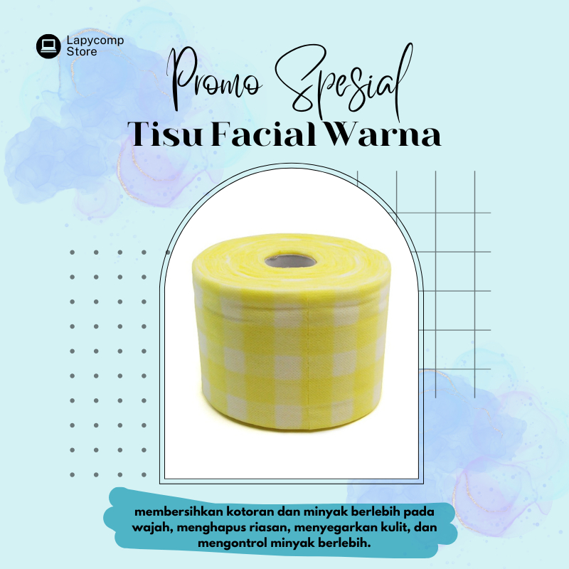 Jual TISU FACIAL TISSUE WARNA GREE BLUE YELLOW MURAH 1 ROLL PANJANG 25 ...