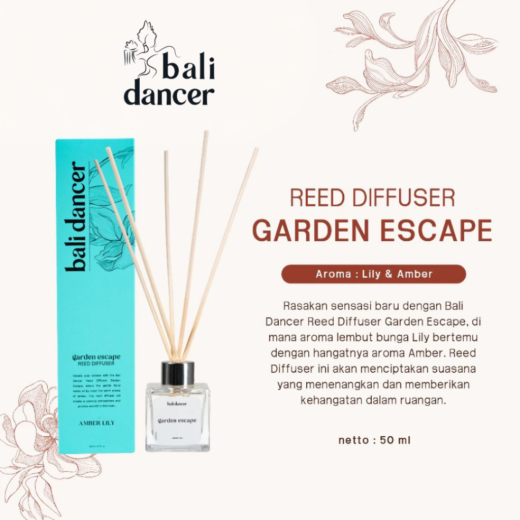Jual Herborist Bali Dancer Reed Diffuser 50ml | Garden Escape Amber ...