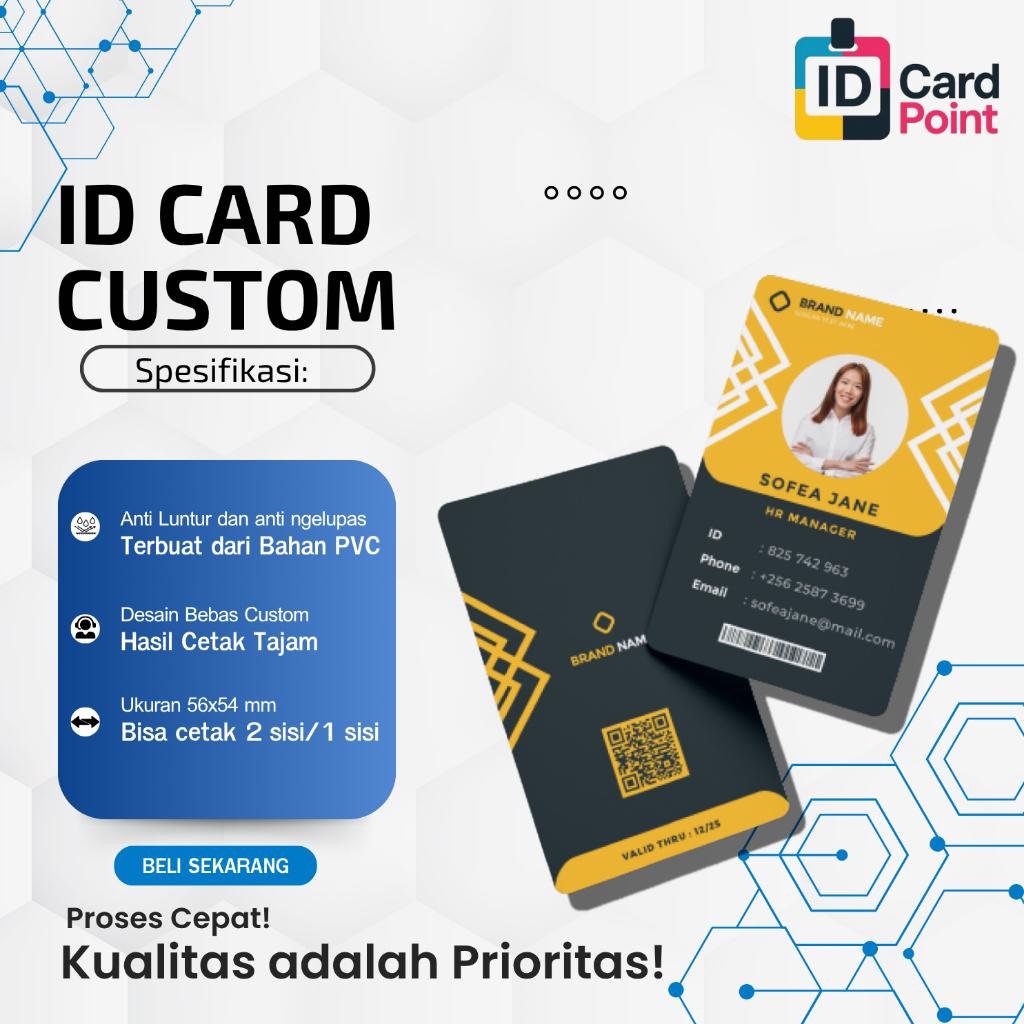 Jual Cetak Kartu ID Card Premium Printing Sublim Desain Suka Suka Hasil ...