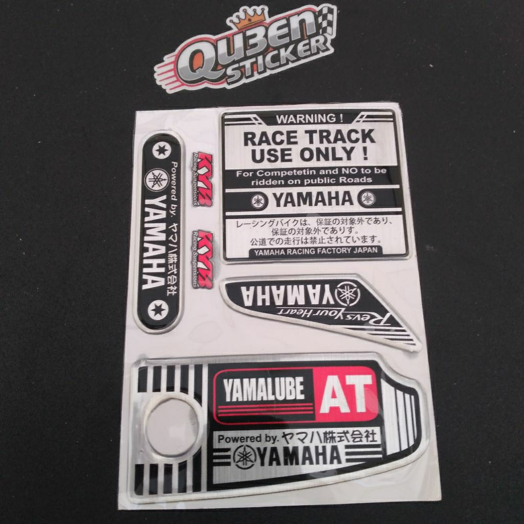 Jual Sticker Stiker Emblem Cover Kipas Batok Warning Mio Timbul Resin ...