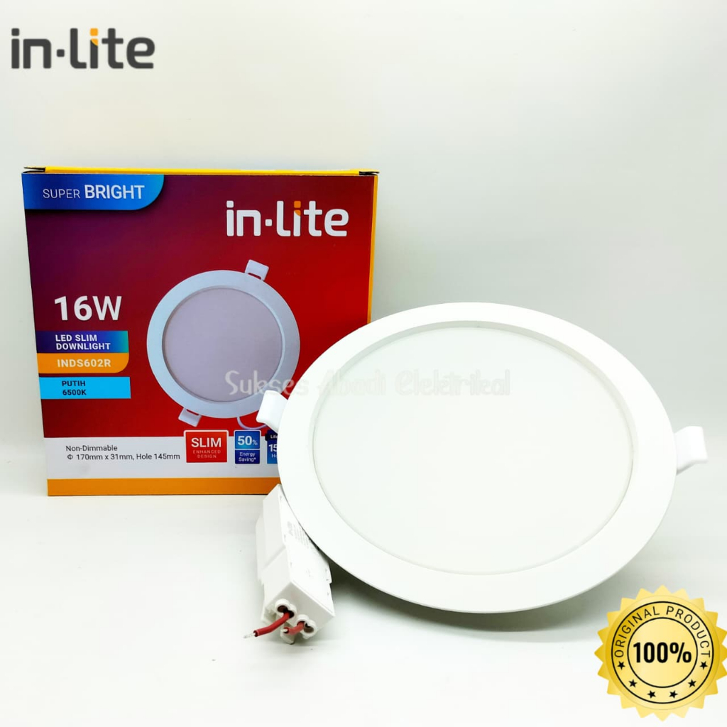 Jual Downlight INBOW Bulat 16W Inlite INDS602R Round 16 Watt In-Lite ...