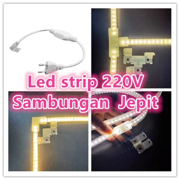 Paket Lampu Led Strip Selang 2835 220V Rgb Led Strip 2835 Rgb Running Satu Set Tinggal Colok