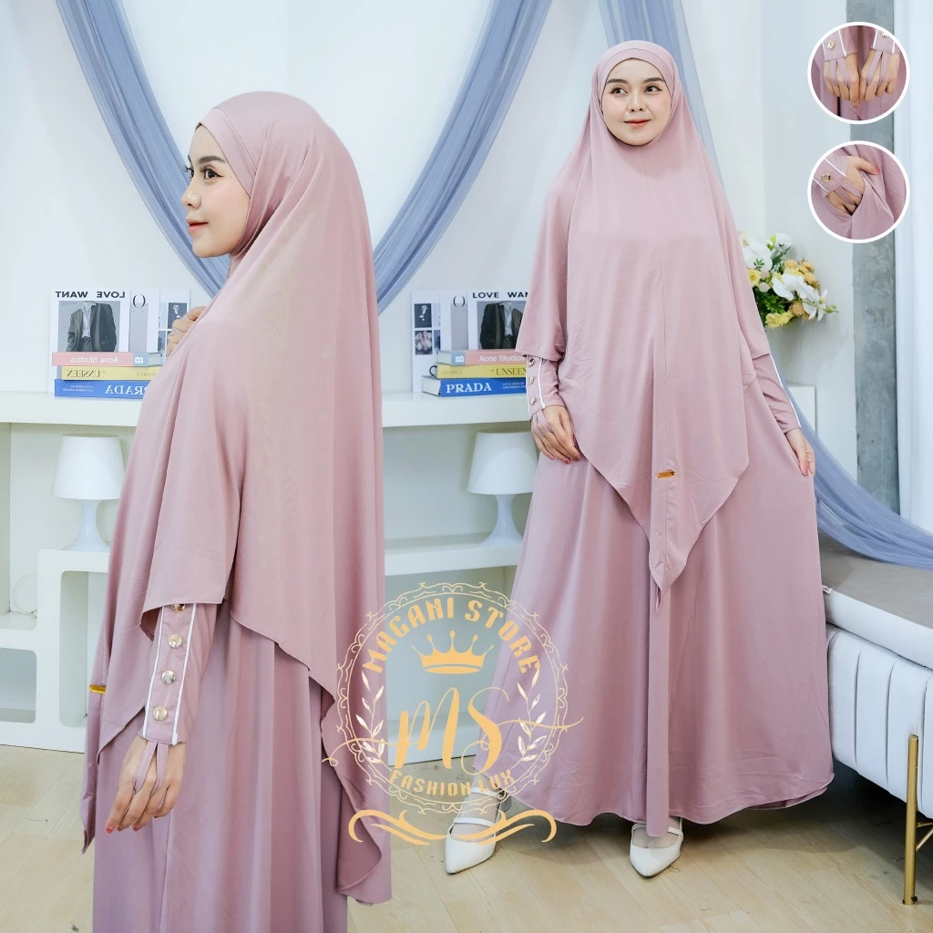 Almahyra Abaya Set tampilan keseluruhan