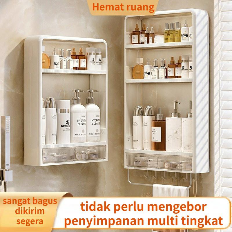 Jual Lemari Kamar Mandi Aesthetic Kabinet Toilet Organizer Storage Rak ...