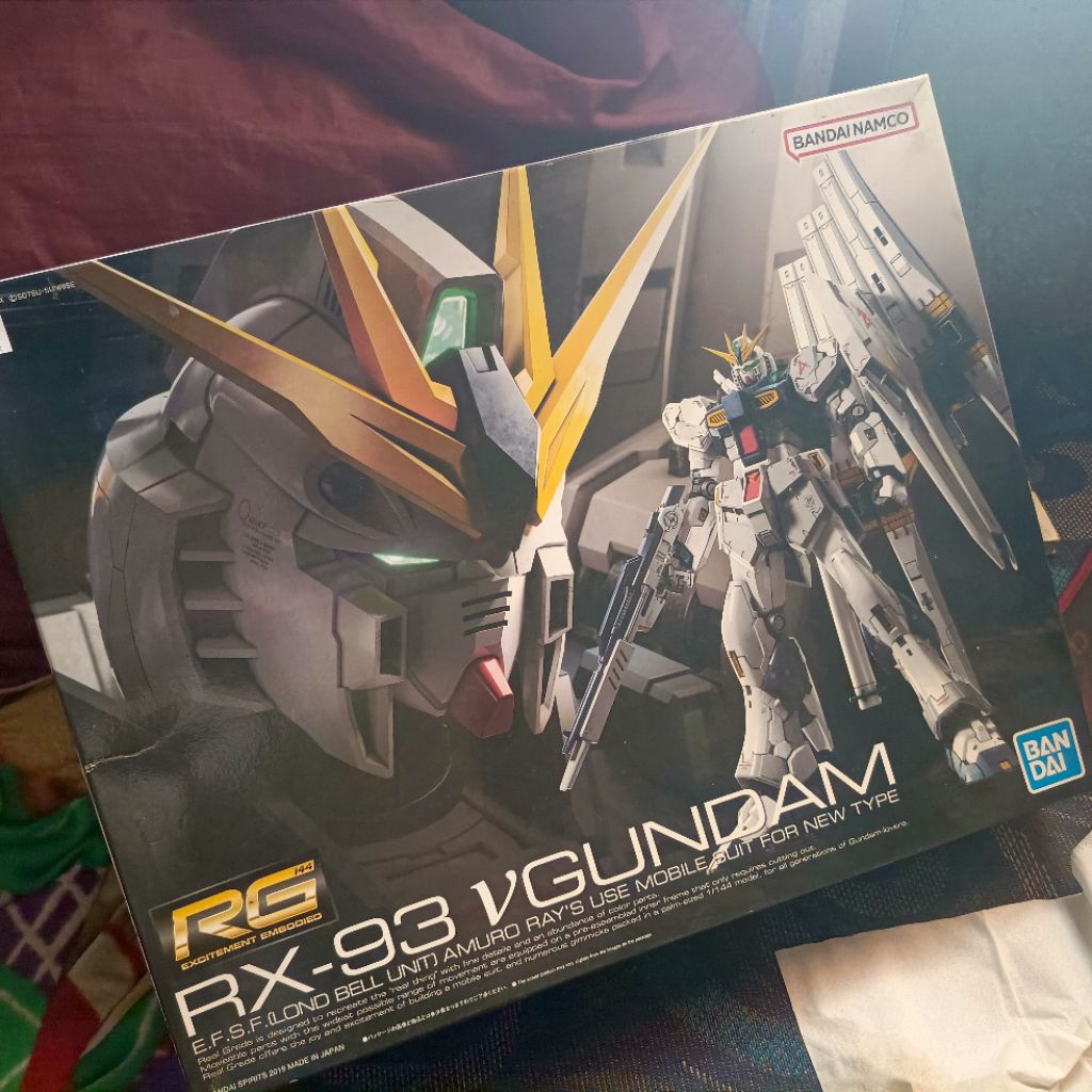 Jual Box Art RG 1/144 Real Grade RX 93 V Nu Gundam Bandai | Shopee ...