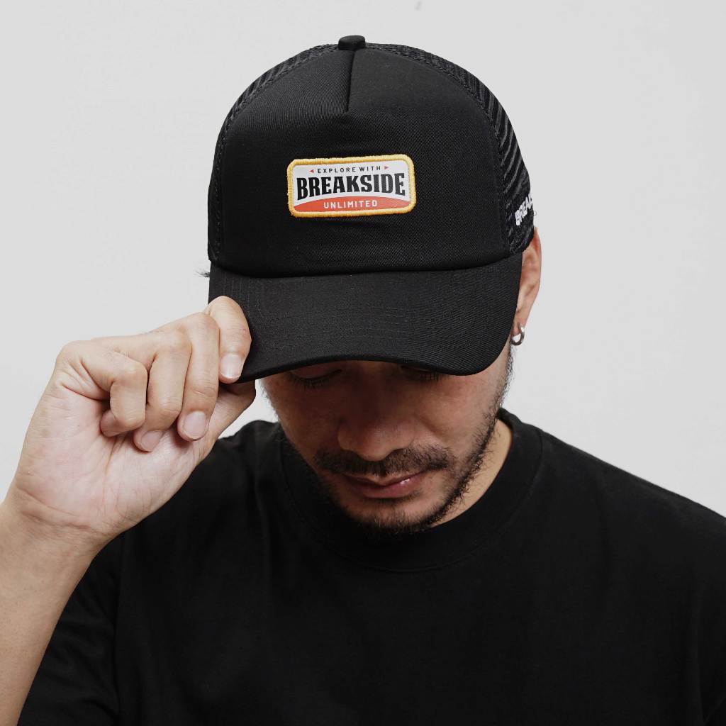 Jual [FREE BOX] Breakside Trucker Cap Explore Club - Black Topi Pria ...