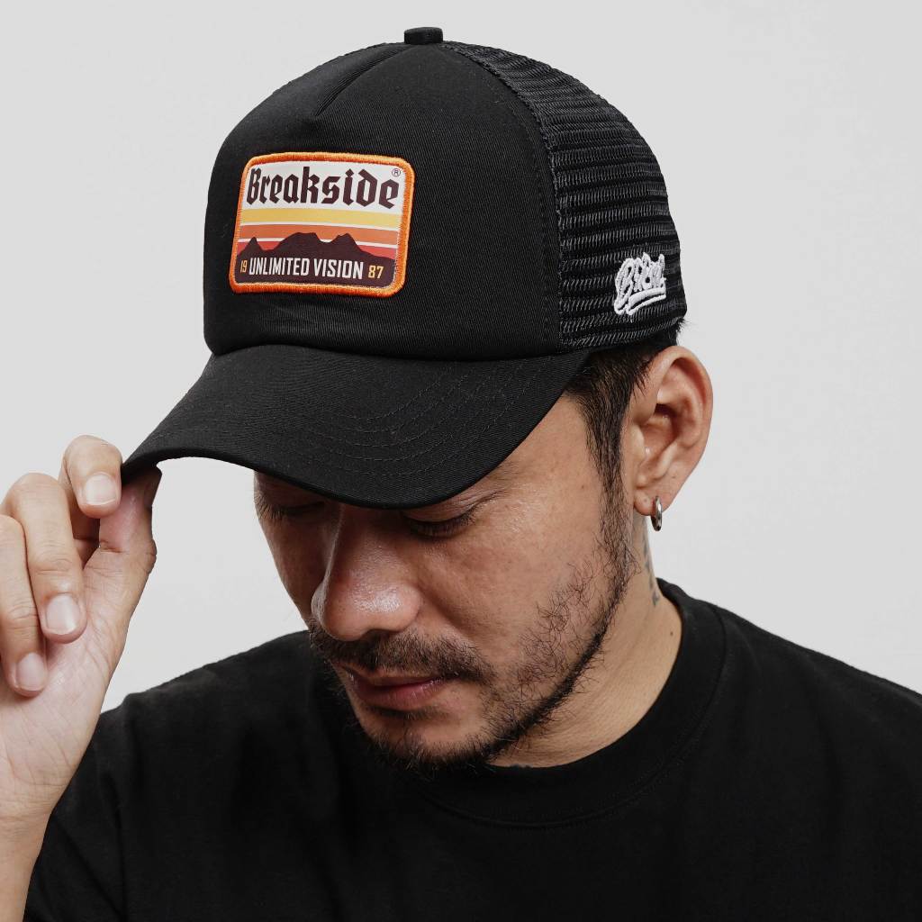Jual [FREE BOX] Breakside Trucker Cap Paradise - Black Topi Pria ...