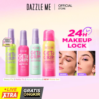 [BUNDLE SETTING SPRAY] DAZZLE ME Get a Grip! Makeup Setting Spray Matte Fix  Smooth Matte Finish Triple-Proof Makeup Lock Oil Control Tahan 24 JAM