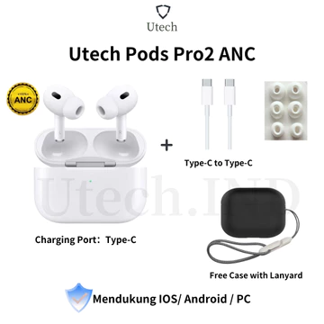 Utech Pods Gen4 TWS Bluetooth 5.3 Earphone Bluetooth With Microphone HiFi Stereo Bass Earbuds