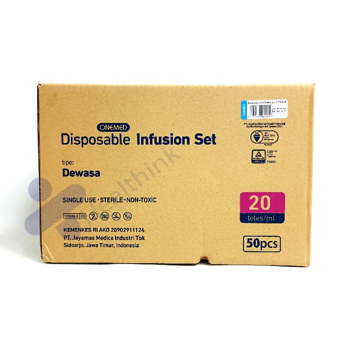 Jual Onemed Disposable Infusion Set Dewasa Selang Infus BOX 50pcs ...