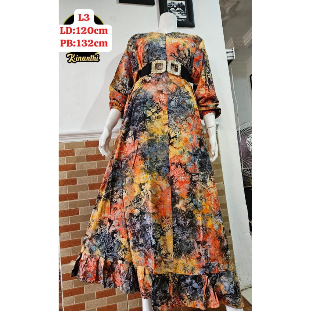 Jual Gamis Rampel L3 by Kinanthi Batik Nusantara. | Shopee Indonesia