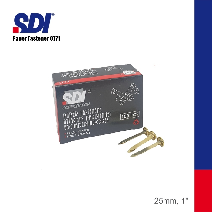 Jual SDI Paku Buku Paper Fastener SDI 0771 isi 100 pcs Ukuran 1 inch ...