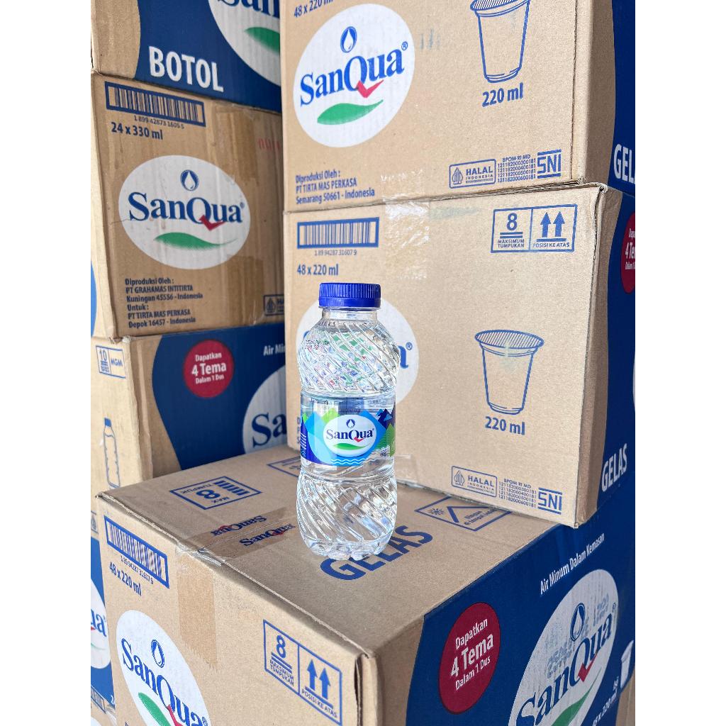 Jual Sanqua 220 ml botol 1 dus isi 24 botol | Shopee Indonesia