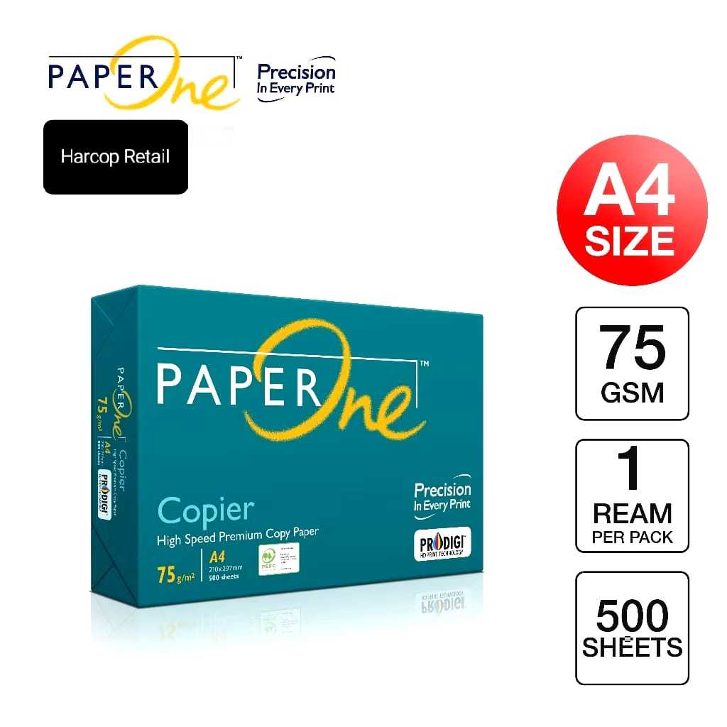 Jual PAPER ONE Copier A4 Premium 75 GSM High Speed 500 Sheets / Lembar ...