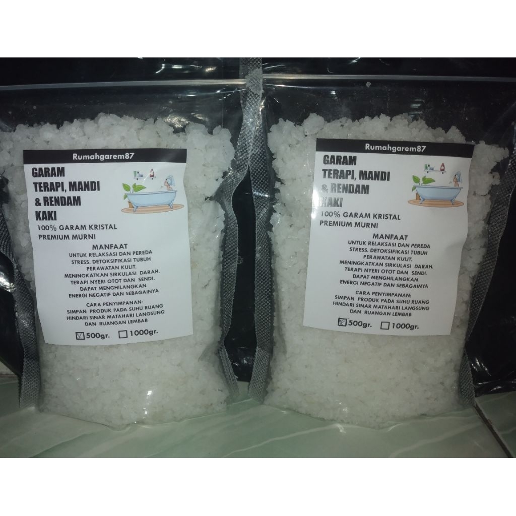 Jual garam terapi / garam rendam kaki / garam mandi / garam kasar ...