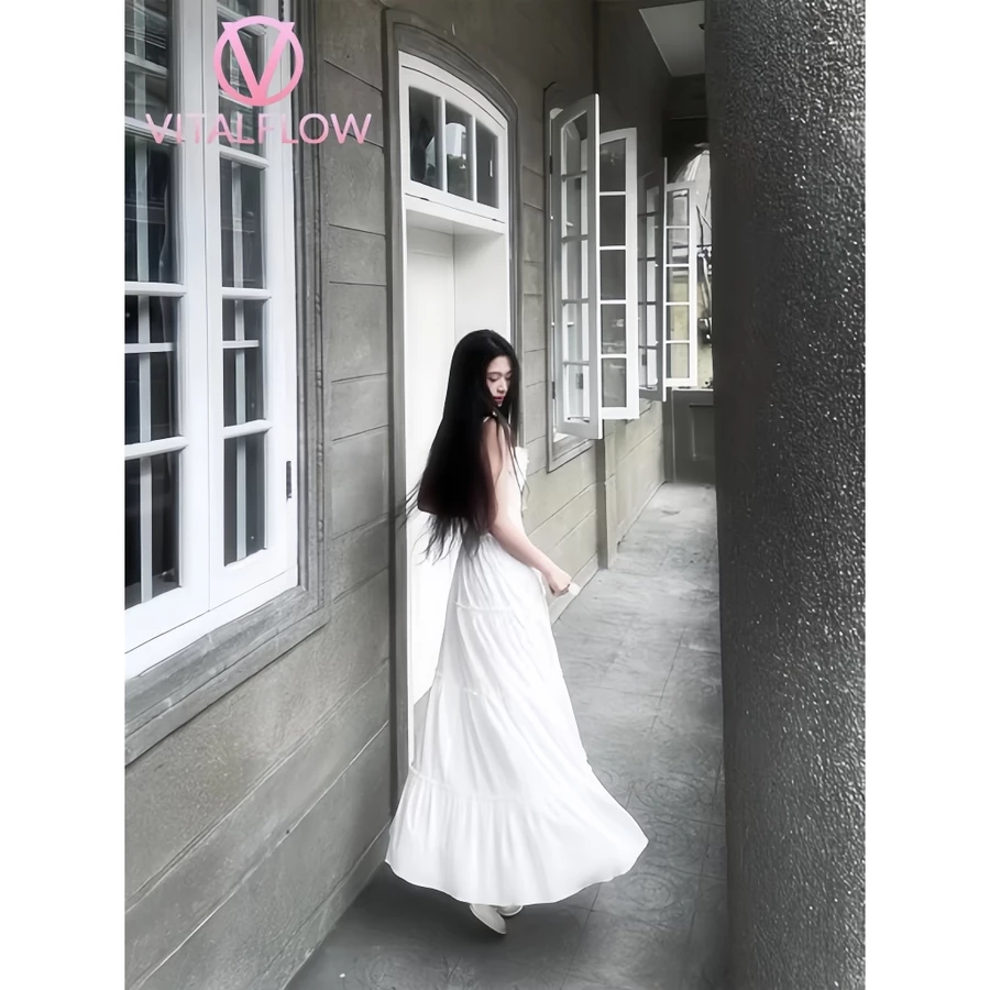 VITALFLOW Rok Panjang Wanita Putih