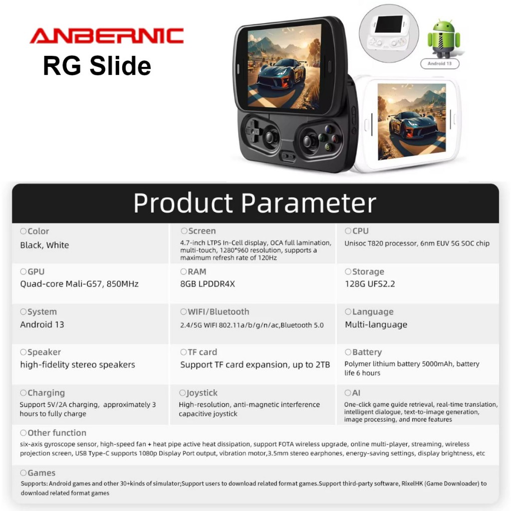 Jual ANBERNIC RG477M / RG556 / RG557 / RG Slide Portable Handheld Video ...