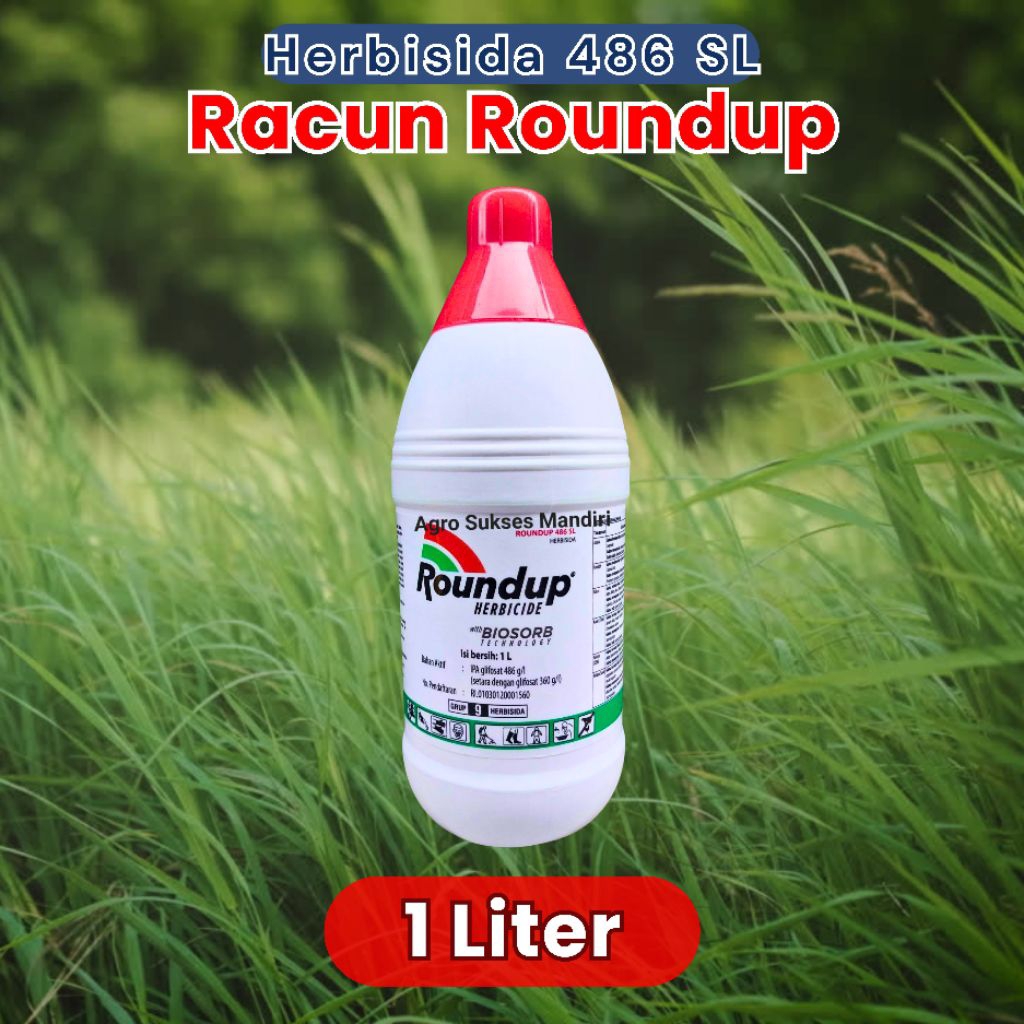 Jual Racun Herbisida Sistemik Roundup 486 SL 1 Liter | Shopee Indonesia