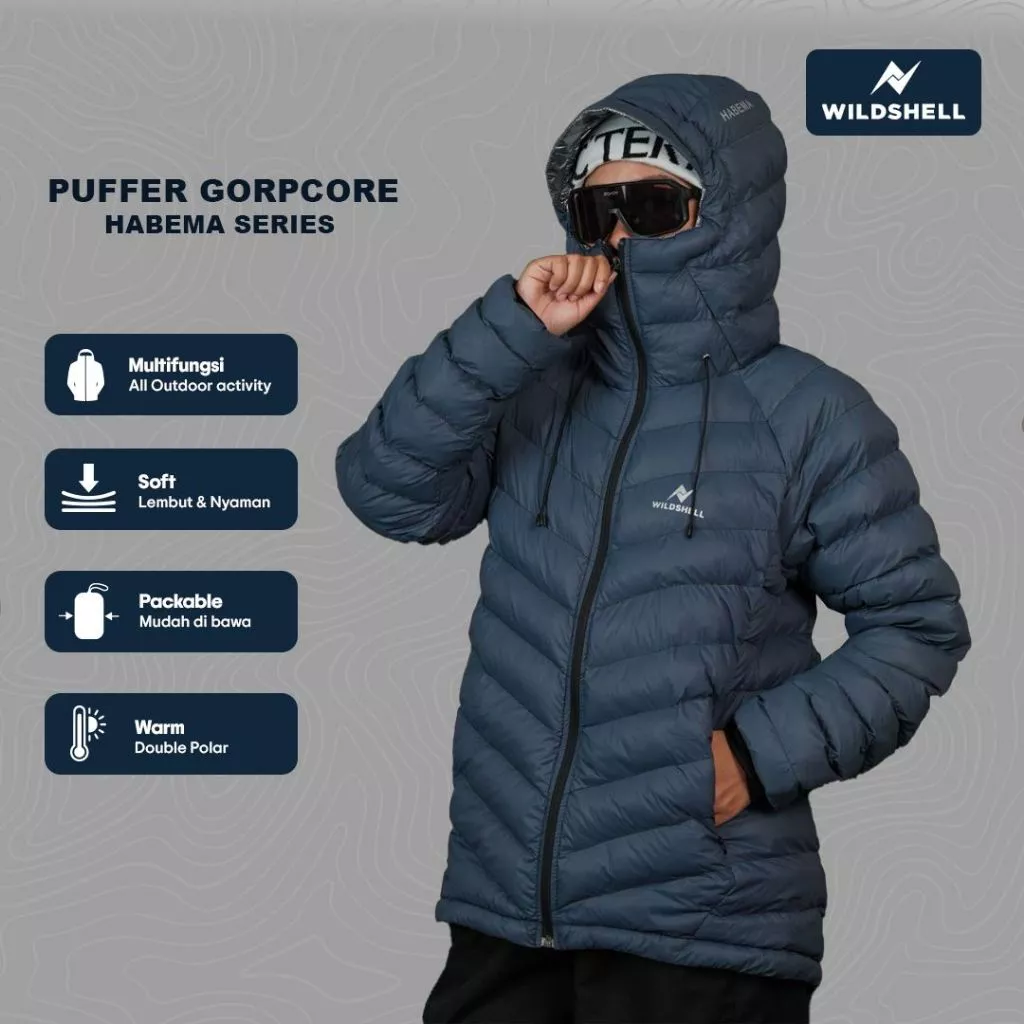 WILDSHELL - Jaket Gunung Puffer Gorpcore Habema Series
