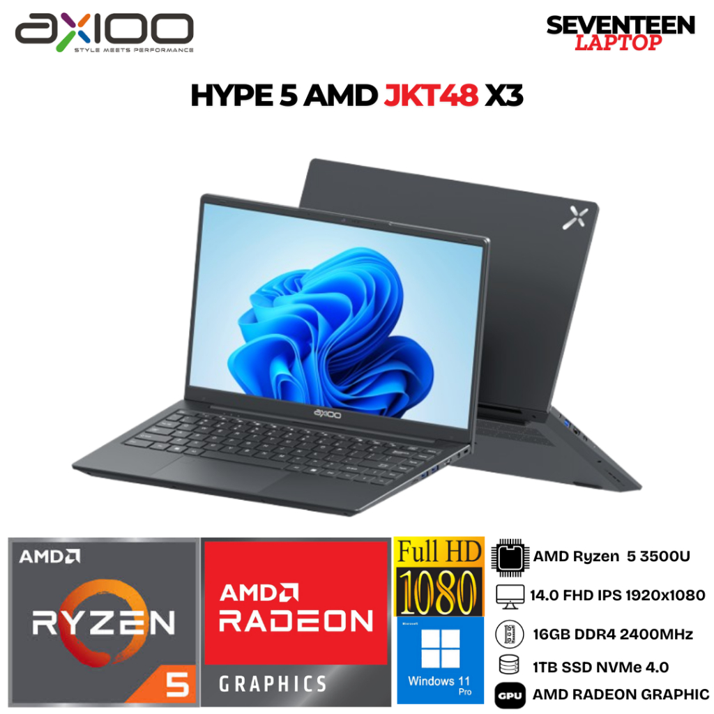 Jual Axioo Hype 5 Amd X3 Jkt48 Ryzen 5 3500U 16GB 512GB SSD 14