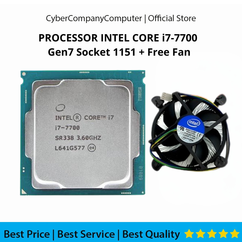 Jual Processor Intel Core i7-7700 Gen7 LGA 1151 3.60GHz + Fan
