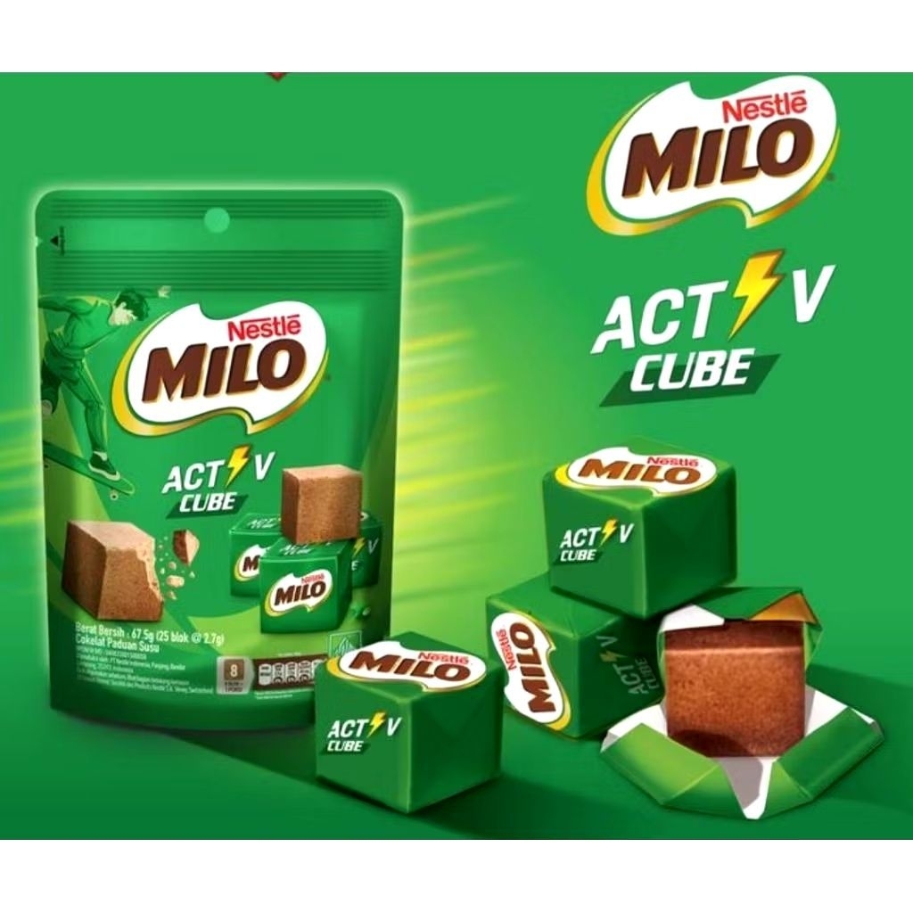 Jual MAKASSAR Milo act cube isi 25 pcs Nestle original Chocolate / MILO ...