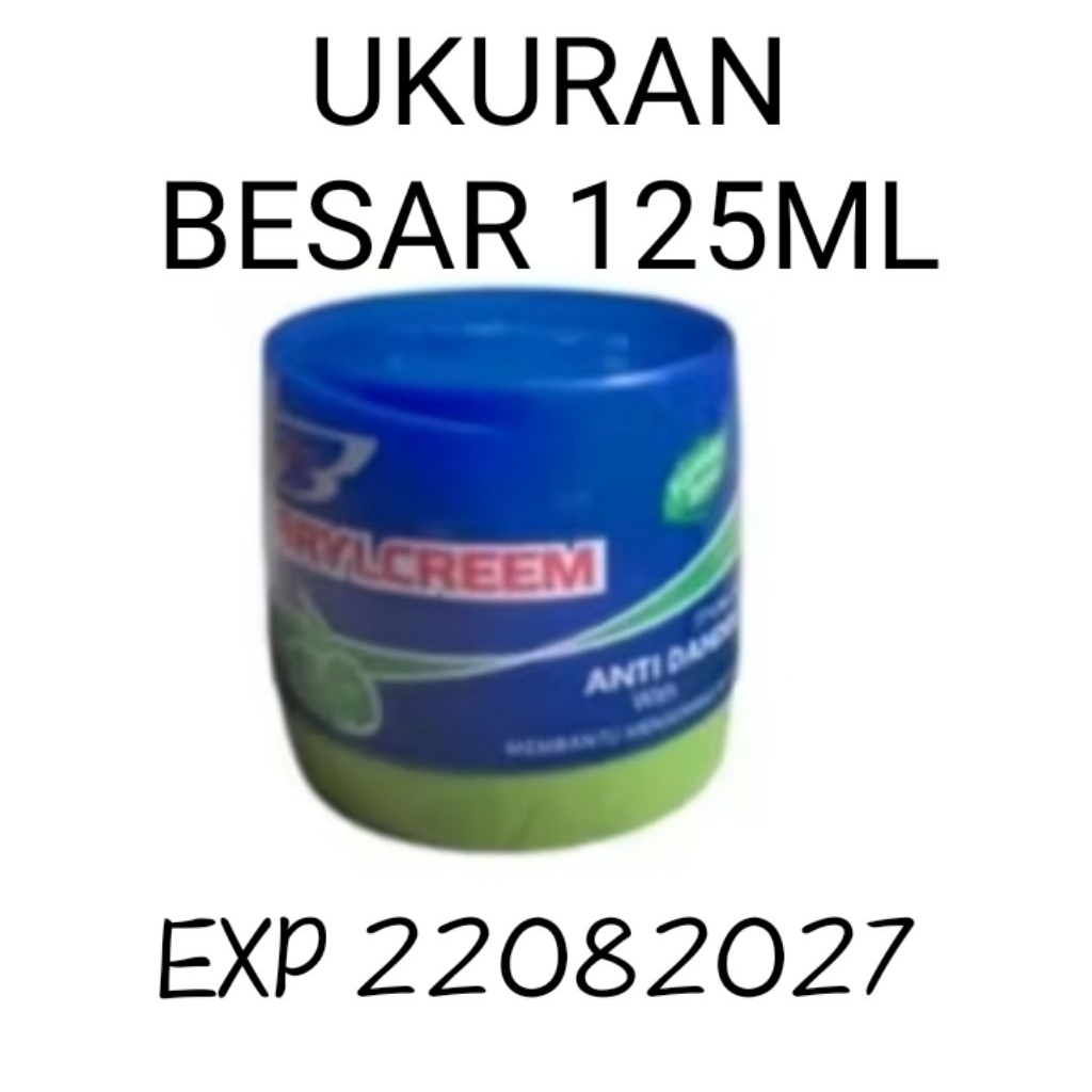Jual UKURAN BESAR BRYLCREEM FOR MEN STYLING CREAM ANTI DUNDRUFF 125ML ...