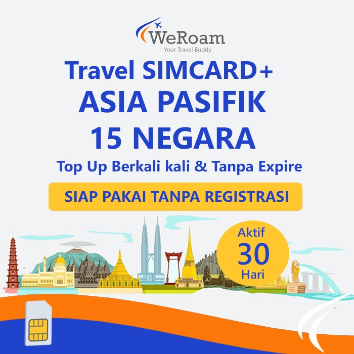 Jual WeRoam Simcard+ Asia Pasifik 15 Negara Kuota Total Topupable ...