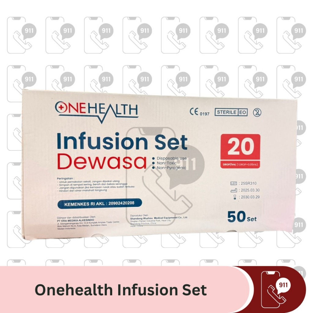 Jual Onehealth Infus Set Dewasa 1 Box isi 50 Pcs / Infusion Set ...