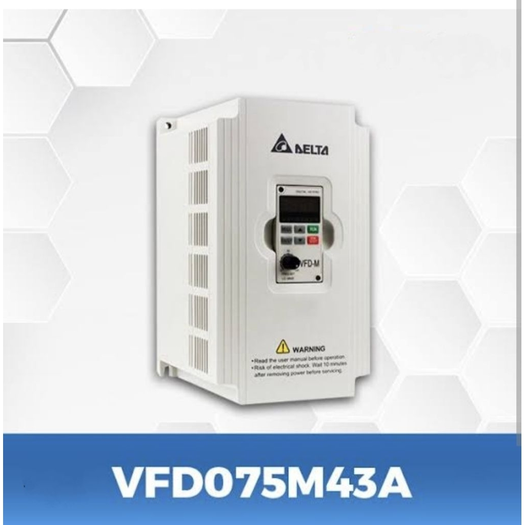 Jual Inverter Delta 7.5 KW 7.5KW VFD075M43A Inverter Motor 10HP 3Phase ...