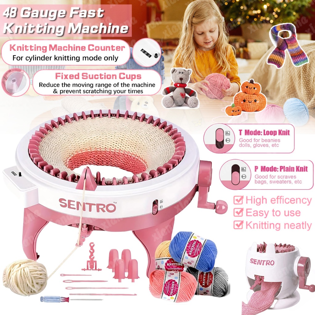 Jual 48 Jarum Alat Merajut Rajut Otomatis Mesin Rajut Otomatis Knitting ...