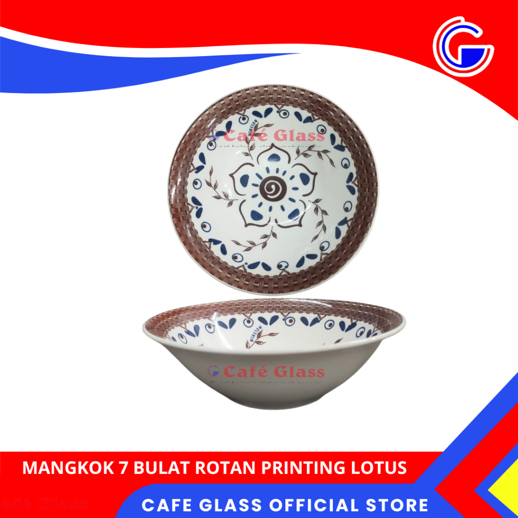 Mangkok Hampers Souvenir / Mangkok Nasi Keramik Motif Rotan Aesthetic / Mangkok 7 Bakso