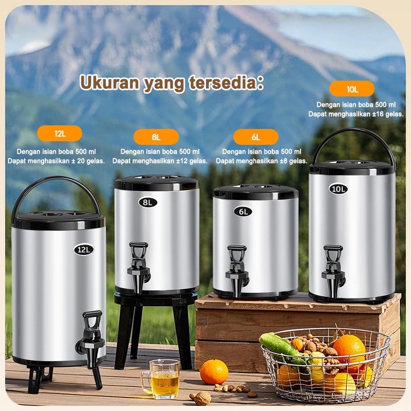 Jual Termos Susu Tea 8L/10L/12L - Stainless Steel, Dispenser Air Minum ...