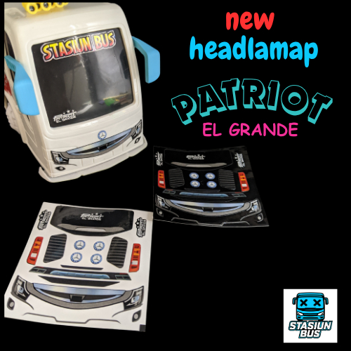Jual STICKER MAINAN BUS HEADLAMP MINIATUR BUS RKC PATRIOT STIKER LAMPU ...